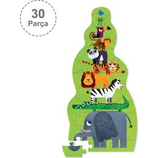 Crocodile Creek Dev Kule Puzzle - 30 Parça - Orman