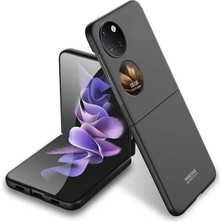 noktaks - Huawei P50 Pocket - Kılıf Koruyucu Sert Kıpta Kapak - Siyah