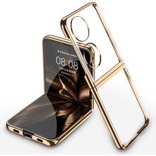 Kilifone - Huawei P50 Pocket - Kılıf Metal Görünümlü Koruyucu Kıpta Kapak