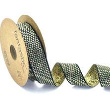 Fantastic Pul Desen Simli Dokuma Kurdele (22MM Genişlik - 10MT Uzunluk)