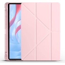 noktaks - Huawei Honor Pad X9 11.5' - Tablet Kılıfı Kalem Bölmeli Korumalı Standlı Tri Folding Kılıf - Rose Gold