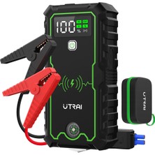 UTRAI JS-1 Pro 16000mAh 2500A Jump Starter Taşınabilir Akü Takviye Cihazı ( Kablosuz Şarj + Pusula + Çanta + Led lamba + Powerbank )