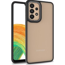 Kilifone - Galaxy A73 - Kılıf Arkası Şeffaf Kamera Çevresi Parlak Zıt Renkli Flora Kapak