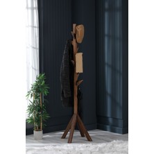 Hier Ahşap Ayaklı Askılık Portmanto Modern Elbise Askısı 175 cm  Ceviz - Meşe - Beyaz - Gri