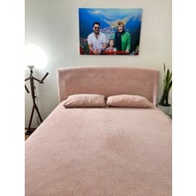 Tly Home Textiles Baza Başlığı Peluş Çift Kişilik (Pudra)