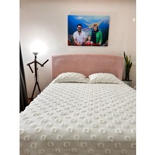 Tly Home Textiles Baza Başlığı Peluş Çift Kişilik (Pudra)