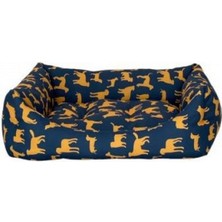 Pet Comfort Uniform Lacivert-Sarı Kedi ve Köpek Yatağı S 50X60CM