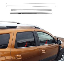 ZNZ Oto Aksesuar Dacıa Duster Krom Cam Çıtası 4 Parça 2018 ve Üzeri Paslanmaz Çelik