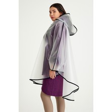 Ent Ezgi Panco Model Tpu Kumaştan Transparan Kolay Yırtılmaz, Su Geçirmez Unisex Panco Yağmurluk-Şeffaf