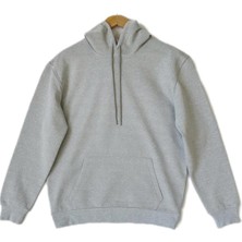 Yüksel Işık Sweatshirt Gri Kapşonlu Sırtı 24 Baskılı Unisex