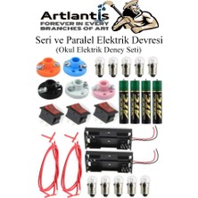 Artlantis Seri ve Paralel Elektrik Devresi 1 Paket Basit Elektrik Devresi Deney Seti Eğitici Iş Eğitimi Seti