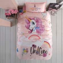 Denizli Çeyiz Clasy Tek Kişilik 4 Mevsim Kapitone Nevresim Seti Pink Dreams