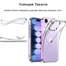 CepStok Apple Apple iPhone 15 Kılıf Şeffaf Ince Yumuşak Kaymaz Esnek Silikon