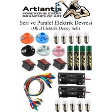 Artlantis Seri ve Paralel Elektrik Devresi 1 Paket Basit Elektrik Devresi Deney Seti Okul Iş Eğitimi Seti