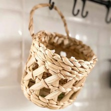 Mien Home Dekoratif Çok Amaçlı / Hasır Saksı Sepet / Askı Sepet / Duvar Sepet 10 x 10 cm