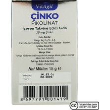 Allergo Vitagil Çinko Pikolinat 60 Tablet