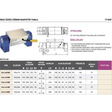 Fett 150X450MM Vertex 17KGF Ince Çizgili Döner Manyetik Tabla VLU-618BF