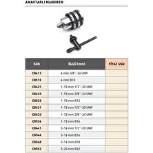 Fett 1-13 mm B16 Harvest Ful Metal Gövdeli Mandren