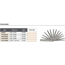 Fett 0,05-1,0X100MM Pld Filler Çakısı 20 Adet