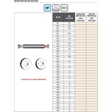 Fett M20X1 Pld C998 Metrik Erkek Ince Diş Vida Mastarı