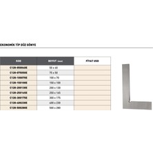 Fett 200X 130MM Pld Ekonomik Tip Düz Gönye