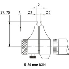 Fett 75-100 mm Asimeto Mekanik İç Çap Mikrometresi AS-203040