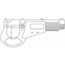 Fett 75-100 mm Asimeto Dijital Dışçap Mikrometresi AS-116040