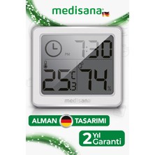 Medisana Alman Tasarım Dijital Ekranlı Saat Sıcaklık Isı Nem Ölçer Termometre