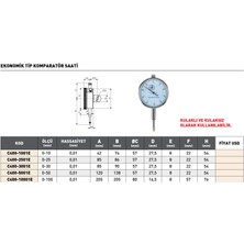 Fett 0-10 mm Pld Ekonomik Tip Komparatör Saati