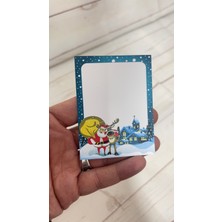 Butik Sosyetik Yeni Yıl Kartpostal ve Not Kartı 6x8 cm 100 Adet