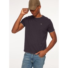 Fred Mello Bisiklet Yaka Lacivert Erkek T-Shirt FM23W07TG