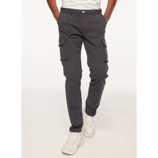 Fred Mello Normal Bel Normal Paça Slim Fit Lacivert Erkek Kargo Pantolon Fmnelson