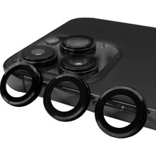 Qoovi Apple Iphone 15PRO/15PROMAX Tam Siyah  Premium Lens  Koruma