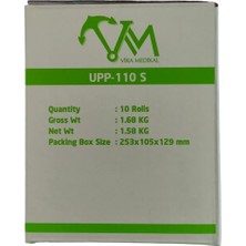 Vira Upp 110 S Ultrason Kağıdı   Termal Paper For Video Printer 110  x  20 M 5 Adet