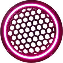 L-Sound Neon Işıklı 16 cm Hoparlör ve Midrange Kapağı - 2 Adet - Pembe