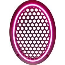 L-Sound Neon Işıklı (6x9) Inç Kaliteli Plastik Hoparlör ve Midrange Kapağı - 2 Adet - Pembe