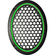 L-Sound Neon Işıklı (6x9) Inç Kaliteli Plastik Hoparlör ve Midrange Kapağı - 2 Adet - Yeşil