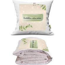 Caisya Home Sadem Baskılı Tv Battaniyeli Opsiyonel Dekoratif Kırlent Yastık