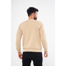 Vera Moda Tarz Erkek Sweatshirt Toprak - 3 Iplik Şardonlu Uzun Kollu T-Shirt