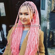 X-Pression Afrika Zenci Örgüsü ve Rasta Için Sentetik Saç Pink 2 Şeker Pembesi