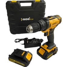 AKÜLÜ DARBELİ MATKAP SETİ 20 VOLT 1,5 A BATARYALI