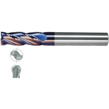 Fett 3X25 Mastercut Uzun Sert Metal 2 Ağızlı Küresel Tıaln Karbür Parmak Frezesi