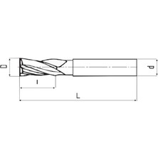 Fett 10X75 Mastercut Çok Uzun Sert Metal 4 Ağızlı Tıaln Karbür Parmak Frezesi