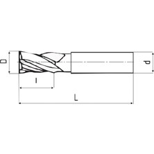 Fett 2,5 mm Mastercut Standart Sert Metal Tıaln 2 Ağızlı Karbür Parmak Frezesi