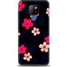 gmotp General Mobile Gm 20 Kılıf Hd Baskılı - Pembe Mavi Çiçekler