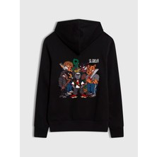 Swozz Uzi El Chavo Hisler Gerçek Gülüşler Sahte Baskılı Sweatshirt Pamuklu Kalın Kumaş