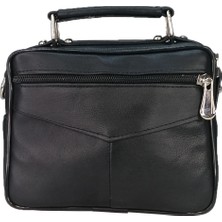 Liva Lv 0103-03 Gerçek Deri Erkek El Çantası Siyah