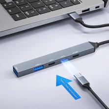 Apera NR28 5in1 Type-C Hub Dock USB 3.0 5gbps Veri Aktarımı 100W Pd Cep Telefonu Şarj Aleti