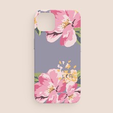 Offo Pembe Çiçek Tasarımlı iPhone 11 Pro Telefon Kılıfı