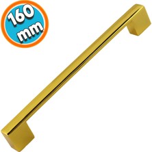 Nzb Mobilya Banyo Mutfak Dolabı Çekmece Dolap Kapak Kulpu Kulbu Gold Altın 160 mm Metal Kulp